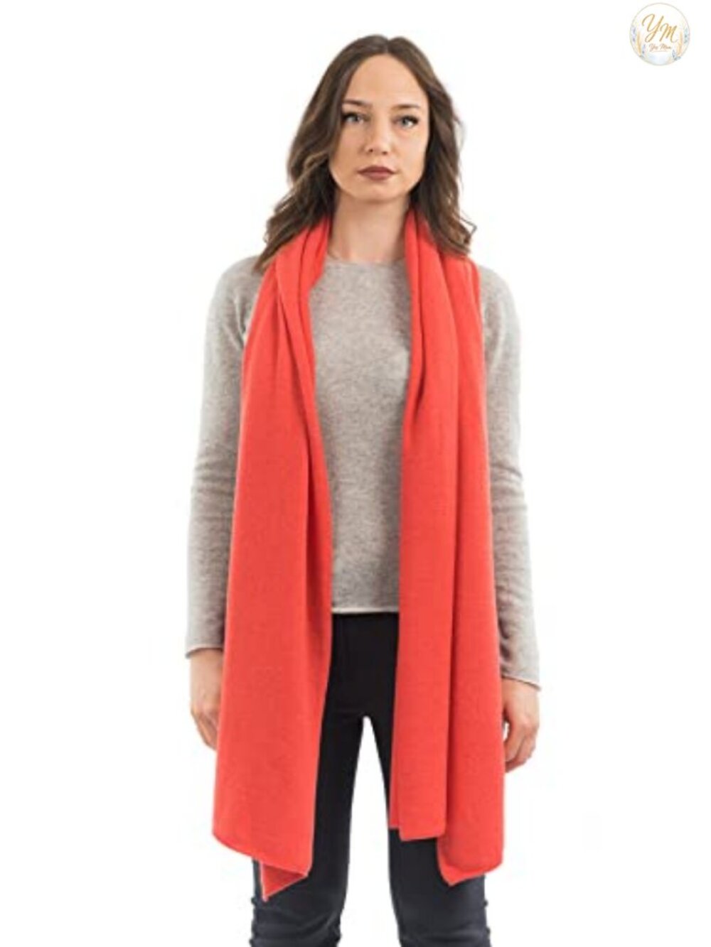 Italian Wool Cashmere Blend Wrap Stole Shawl Scarf Travel